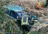 Priverno, finisce nel canale con l’auto: uomo salvato dai Vigili del Fuoco