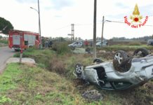 Latina, pauroso incidente a Borgo Faiti: auto ribaltate e ferimenti, danneggiata edicola sacra