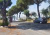 Latina, sterpaglie a fuoco in strada Piccarello