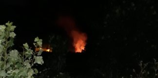 incendio nella notte