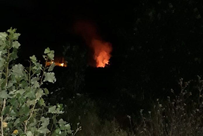 incendio nella notte