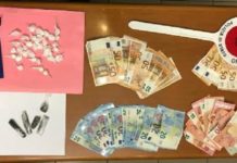 Gaeta, hashish e cocaina in auto: un arresto e una denuncia