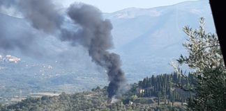 Priverno, autobus in fiamme: l’intervento dei vigili del fuoco