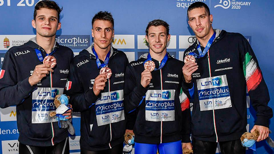 Europei, bronzo Matteo Ciampi nella staffetta 4x200 stile libero