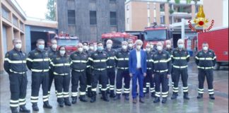 Vigili del Fuoco Latina, il sindaco Coletta fa visita al personale in servizio