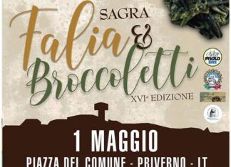 Priverno, il 1° maggio la XVI edizione della Sagra Falia e Broccoletti