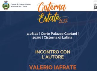 Cisterna, questa sera l’incontro con Valerio Iafrate e il suo nuovo libro targato Lab Dfg