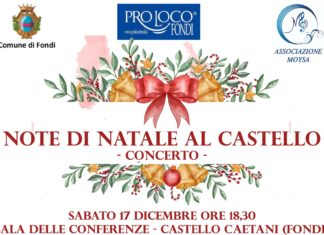 Fondi, Moysa: oggi il concerto “Note di Natale al Castello”