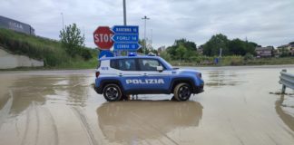 La Polizia Stradale di Latina nelle zone alluvionate