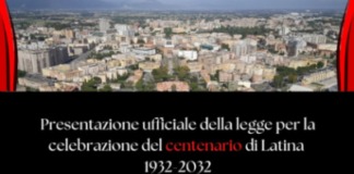 Latina 2032, venerdì in consiglio comunale la presentazione ufficiale della Legge sul Centenario