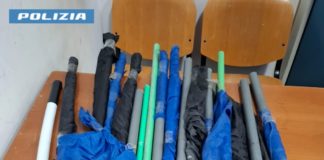 In auto con mazze, tirapugni e fumogeni: denunciati due ultras del Latina