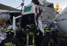 Frontale tra due camion sulla Monti Lepini a Priverno, un morto