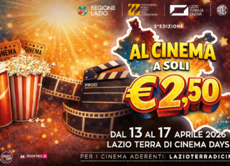 Cinema a 2,50 euro: tornano i “Lazio Terra di Cinema Days”