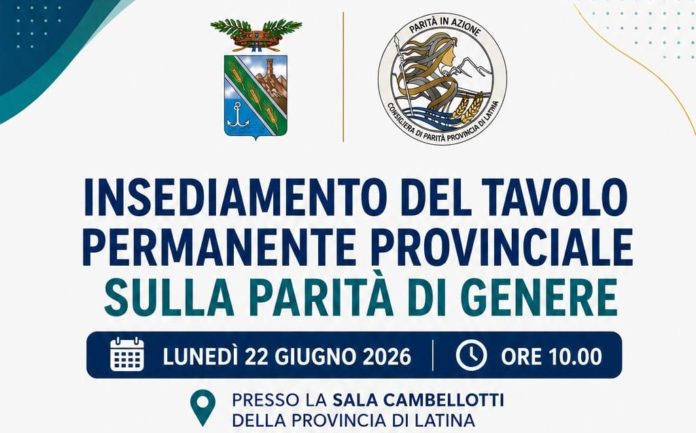 Insediamento del tavolo permanente provinciale sulla parità di genere 22.06.2026