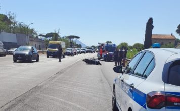 Terracina, scontro tra bici e moto: grave un 59enne
