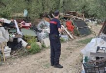 Formia, 80 metri cubi di rifiuti edili abbandonati su un terreno